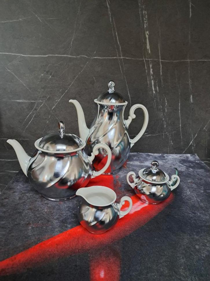 Demeyere Vintage Koffiepot met Melk- en Suikerpot, Huis en Inrichting, Keuken | Servies, Gebruikt, Overige typen, Overige stijlen