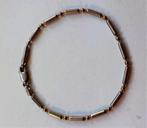 Exclusieve Bicolor Armband Sterling zilver en goud (274), Sieraden, Tassen en Uiterlijk, Armbanden, Ophalen, Zo goed als nieuw