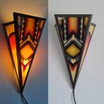 Vintage Art Deco Amsterdamse School wandlamp Tuschinski, Ophalen of Verzenden, Zo goed als nieuw, Glas, Art Deco