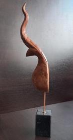 Antieke Thaise houten Tempel Chofa op zwarte marmeren sokkel, Ophalen of Verzenden