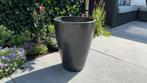 Hoge Bloempot groot zwart Bloembak plantenbak design hoge, Ophalen, Steen, Minder dan 60 cm, Rond