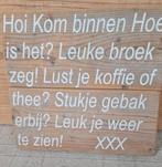 Houten Welkomstbord, Ophalen of Verzenden, Gebruikt
