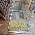 Aluminium scheepsraam met 2 klapramen, Ophalen