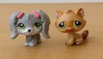 Littlest Pet Shop #193 Malthese Dog + #194 Kitten - 2007, Gebruikt, Ophalen of Verzenden, Hasbro, Nvt
