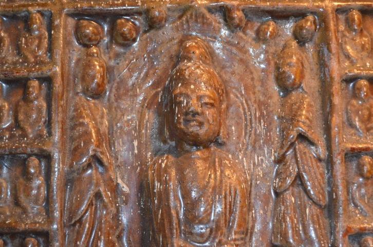 Aardewerk reliëftegel Birma / Burma 18e /19e eeuw, Antiek en Kunst, Kunst | Niet-Westerse kunst, Ophalen of Verzenden