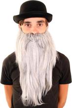 Baard luxe Abraham met snor grijs gratis Verzending, Verzenden, Nieuw, Feestartikel, Carnaval