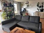 Donkergrijze IKEA hoekslaapbank met opbergruimte, Huis en Inrichting, Ophalen, Gebruikt, Stof