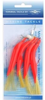 4 haaksmakreel gul paternosters, tinsel, glitter,lumi kralen, Watersport en Boten, Hengelsport | Zeevissen, Ophalen of Verzenden