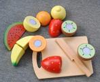 Nieuw setje Fruit met Snijplank en Mes/Hout/Gezellig spelen, Kinderen en Baby's, Ophalen of Verzenden, Nieuw, Hout