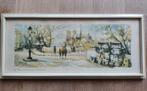 Schilderij - Parijs Notre Dame, Ophalen of Verzenden, Zo goed als nieuw, Schilderij, Minder dan 50 cm