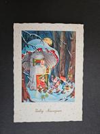 Oude Nieuwjaarskaart - Kabouters, Verzenden, Gelopen