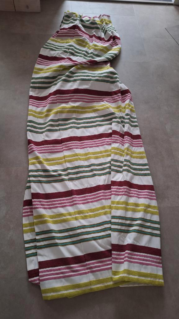 Gestreepte gordijnen, Huis en Inrichting, Stoffering | Gordijnen en Lamellen, Zo goed als nieuw, 200 cm of meer, 150 tot 200 cm