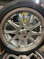 4x100  17 inch lichtmetalen velgen met 215/40 R17 banden, 17 inch, Banden en Velgen, Gebruikt, Personenwagen