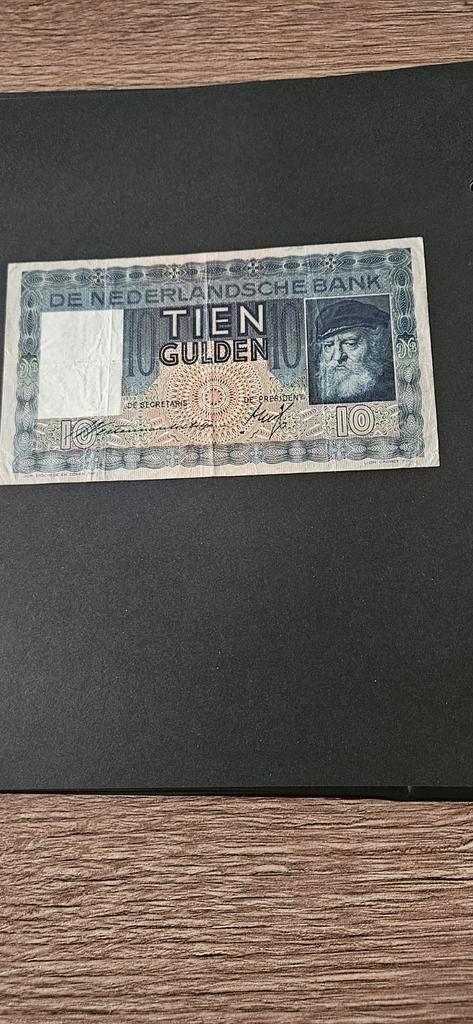 Bankbiljet 10 gulden 1933 Grijsaard 40-1b, Postzegels en Munten, Bankbiljetten | Nederland, Los biljet, 10 gulden, Ophalen of Verzenden