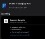 iPad Air 11-inch (M2) Wi-Fi, Computers en Software, Apple iPads, Ophalen, 11 inch, Apple iPad Air, 64 GB