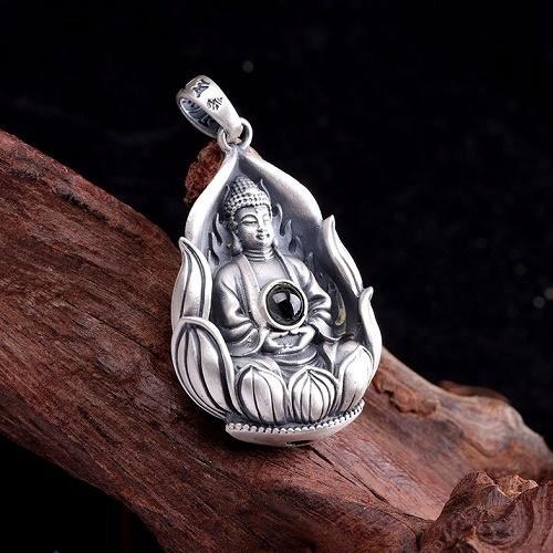 Boeddha hanger - 925 zilver, Sieraden, Tassen en Uiterlijk, Kettinghangers, Nieuw, Zilver, Zilver, Kruis of Symbool, Verzenden