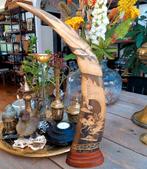 Vintage Waterbuffel Hoorn - met Chinese Draak, Ophalen of Verzenden, Gebruikt, Overige soorten, Overige typen