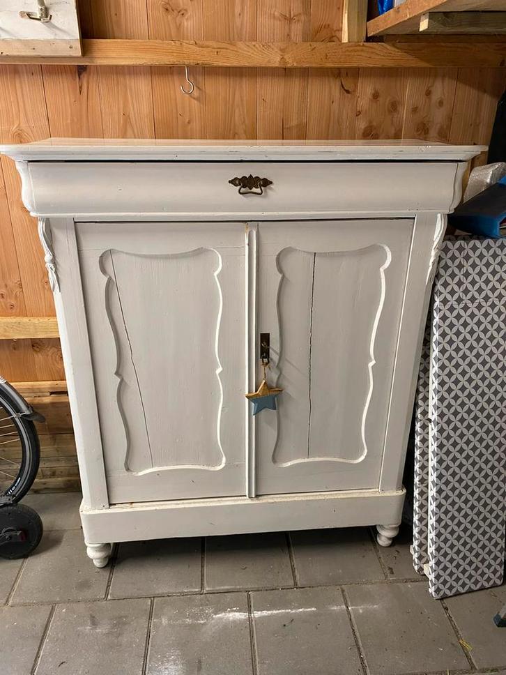 Meidenkast Biedermeier kast - Wit geschilderd, Huis en Inrichting, Kasten | Ladekasten, Gebruikt, 100 tot 150 cm, 100 tot 150 cm