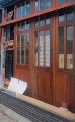 Oude Klooster deuren grenen Pitchpine - Bijna 4 meter hoog, Doe-het-zelf en Verbouw, Gebruikt, 80 tot 100 cm, 215 cm of meer, Ophalen of Verzenden