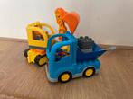 Duplo graafmachine en kiepwagen, Kinderen en Baby's, Speelgoed | Duplo en Lego, Ophalen of Verzenden, Zo goed als nieuw, Duplo