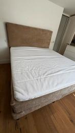 Ikea Boxspring 180 x 200 ZGAN teddy velvet, Ophalen, Tweepersoons, Zo goed als nieuw, 180 cm