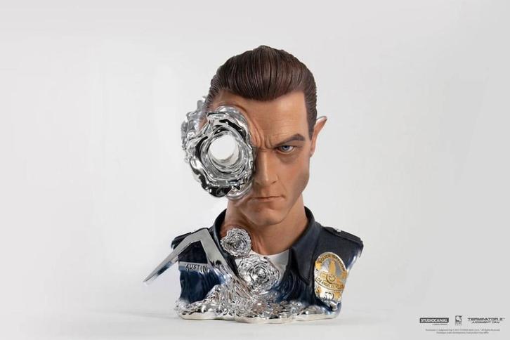 Pure Arts Terminator 2 T-1000 life-size Bust, Verzamelen, Film en Tv, Nieuw, Film, Beeldje, Replica of Model, Ophalen of Verzenden