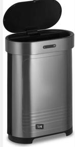 FlinQ Sensor Bin 60L Prullenbak - Zilver, Huis en Inrichting, Woonaccessoires | Prullenbakken, Ophalen, Gebruikt, 50 tot 75 cm