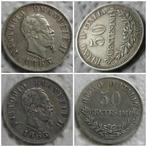 Italie 50 centesimi 1863 mbn.+ Overslag? Rare? (44), Postzegels en Munten, Munten | Europa | Niet-Euromunten, Setje, Italië, Verzenden
