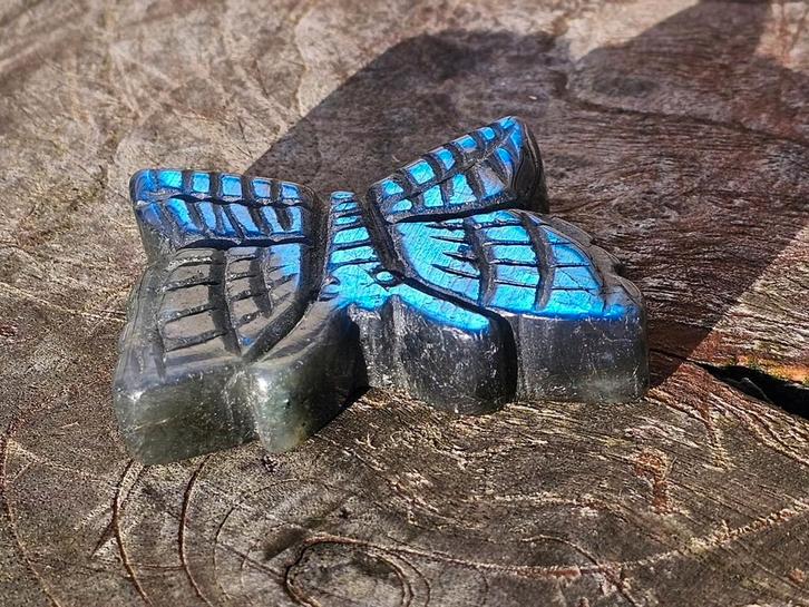 Prachtig flashy labradoriet vlinder, Sieraden, Tassen en Uiterlijk, Edelstenen, Ophalen of Verzenden