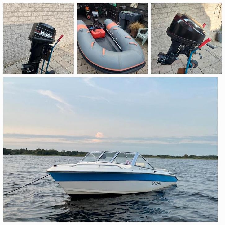 Glasstream cutlass. Vortex 270. 15pk mercury. 25pk mercury., Watersport en Boten, Rubberboten, Zo goed als nieuw, Overige merken