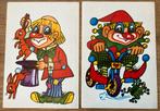 Twee Vintage Clown Ansichtkaarten, Ophalen of Verzenden, 1960 tot 1980, Ongelopen, Overig Europa