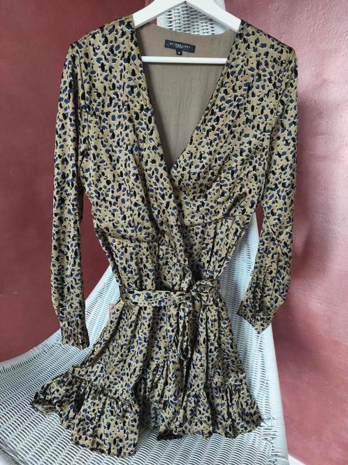 My Jewellery - Wikkel jurk groen print - mt m, Kleding | Dames, Jurken, Zo goed als nieuw, Maat 36 (S), Groen, Verzenden