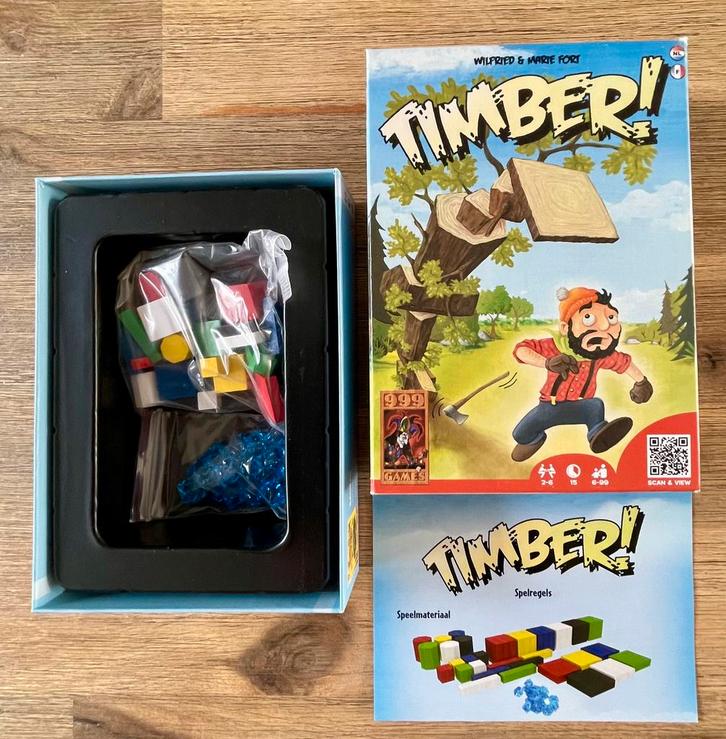TIMBER!, Hobby en Vrije tijd, Gezelschapsspellen | Kaartspellen, Zo goed als nieuw, Ophalen of Verzenden