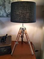 Tafellamp op statief  Hoogste stand inclusief kap: 80 cm, 50 tot 75 cm, Vintage, Metaal, Ophalen of Verzenden