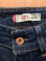 donkerblauwe jeans Levis 571 slim fit. Maat 25 - lengte 34, Ophalen of Verzenden, Zo goed als nieuw