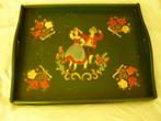 dienblad folklore mancave antiek handwerk schilderij hout, Antiek en Kunst, Curiosa en Brocante, Ophalen of Verzenden