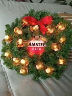 Amstel bier kerstkrans met verlichting., Verzamelen, Biermerken, Ophalen of Verzenden, Nieuw, Reclamebord, Plaat of Schild, Amstel
