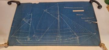 Blauwdruk tuigplan origineel 1900 beschikbaar voor biedingen