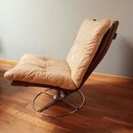 Vintage draaistoel, fauteuil, Huis en Inrichting, Ophalen, 50 tot 75 cm, Gebruikt, Metaal