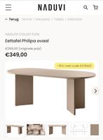 Naduvi eettafel Philipa ovaal - kleur/ cappuccino, Huis en Inrichting, Ophalen, Zo goed als nieuw