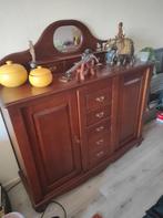 Mooie antieke hoge dressoir met spiegel, Ophalen