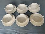Societé Céramique Maastricht 6 soepkommen met schotels, Antiek en Kunst, Antiek | Keramiek en Aardewerk, Ophalen of Verzenden