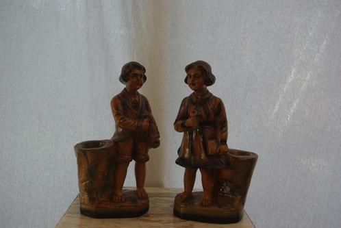 Meisje / jongetje ( gips, Antiek en Kunst, Kunst | Beelden en Houtsnijwerken, Ophalen of Verzenden