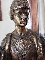 Gepatineerd Bronzen beeld van St.George 65 cm hoog, Ophalen of Verzenden