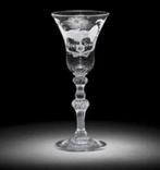 Nederlands gegraveerd Engels Wijnglas 'D Vrindschap' c1750, Antiek en Kunst, Antiek | Glas en Kristal, Ophalen of Verzenden