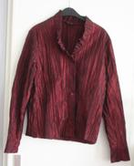 glanzende bordoeaux blouse met opstaande kraag maat 42, Kleding | Dames, Blouses en Tunieken, Ophalen of Verzenden, Gedragen, Maat 42/44 (L)