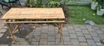Bamboe tuintafel, inklapbaar, Huis en Inrichting, Tafels | Eettafels, Ophalen, Overige materialen, Gebruikt, 100 tot 150 cm