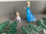 Taart topper Frozen Elsa en Olaf plus 6 dennen boompjes, Versiering, Ophalen of Verzenden, Zo goed als nieuw, Taarten