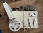 Wii set , 50 games veel mario , controllers stuur hdmi board, Ophalen of Verzenden, Zo goed als nieuw, Met 3 controllers of meer