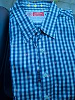 Geruit overhemd Ralph Graham - Zo goed als nieuw!, Kleding | Heren, Overhemden, Blauw, Ralph Graham, Zo goed als nieuw, Halswijdte 39/40 (M)